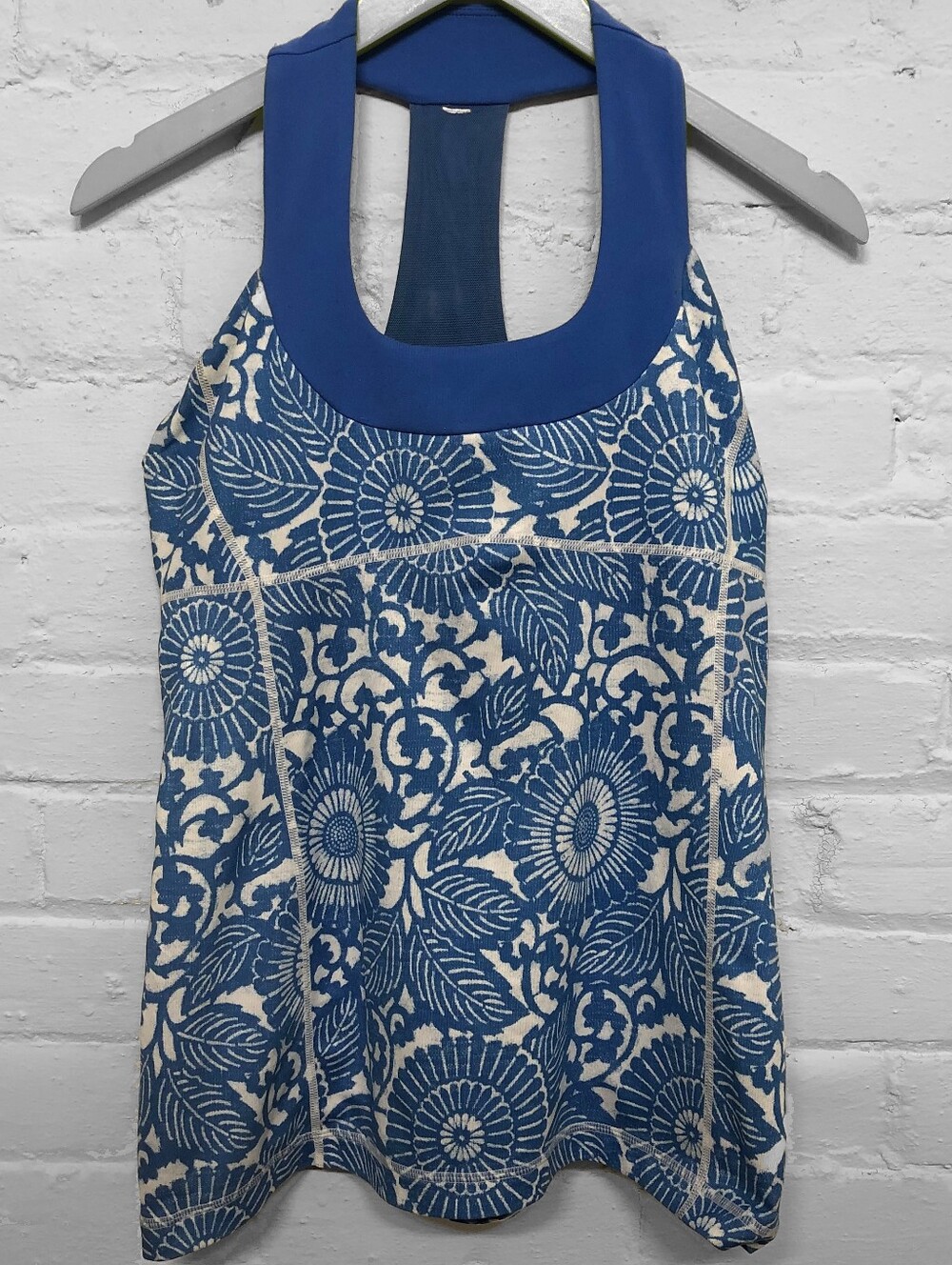 LULULEMON Scoop Neck Tank Beachy Floral White Porcelaine
